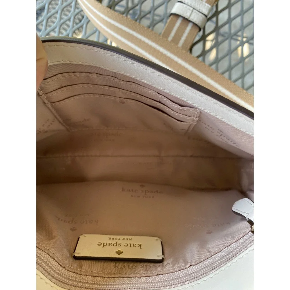 Kate Spade Bag Rosie Cream Pebbled Leather Small Flap Camera Crossbody